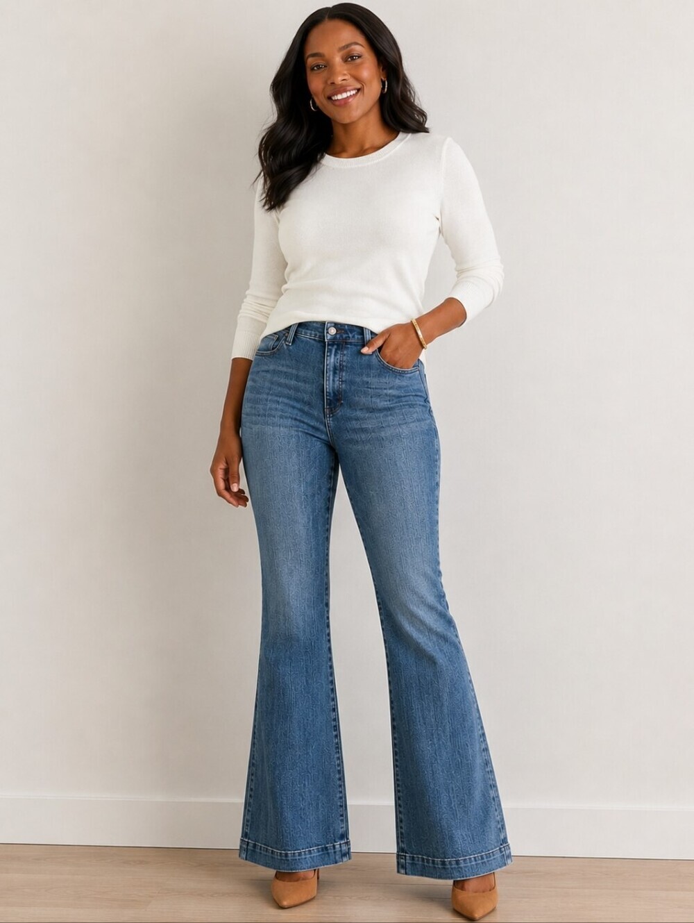 ❤️ TALBOTS HIGH RISE FLARE JEANS, 10 (30)